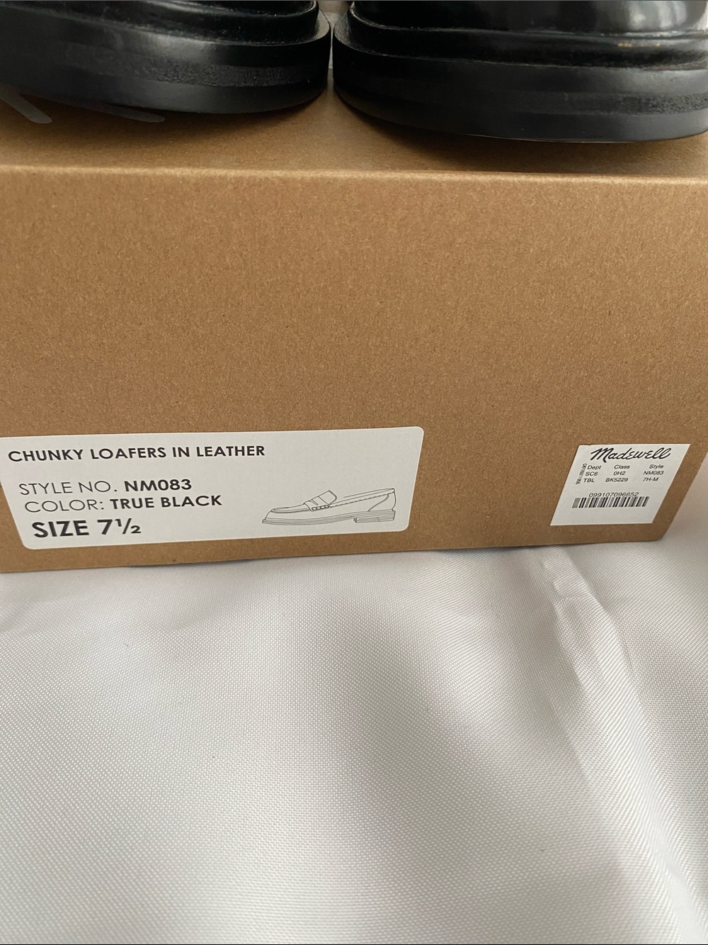 Madewell Women’s Black Leather Penny Loafers Size 7.5 - Picture 7 of 8